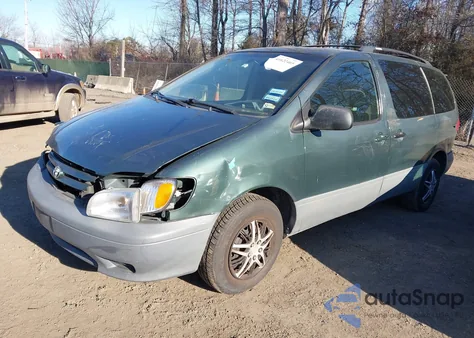 2001 Toyota Sienna Le из США, поврежденный, VIN 4T3ZF13C51U324527